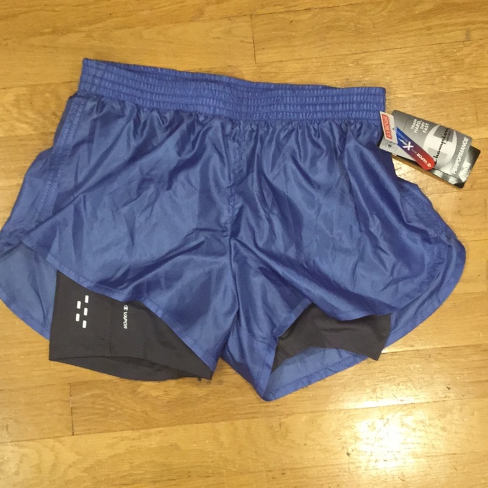 NWT-blue champions shorts spandex